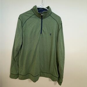 Izod Olive 1/4 Zip-Up Sweatshirt